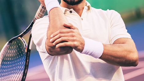patient requiring tennis Elbow treatment in San Clemente CA